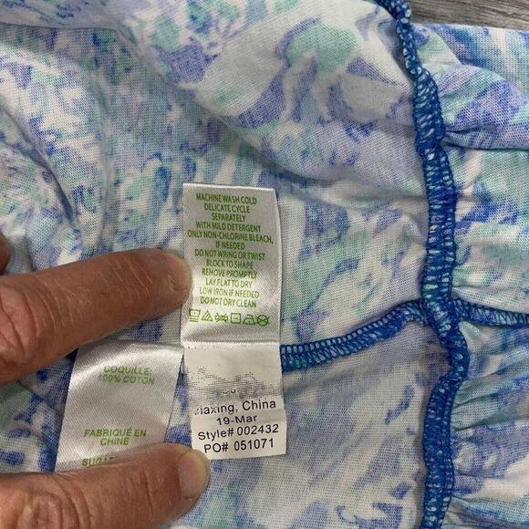 Lilly Pulitzer Women’s XXS Blue Hey Soleil Rejina Dress Flutter Sleeves Flounce - Picture 8 of 9